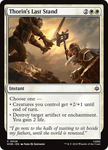 Thorin's Last Stand [Foil] (The Hobbit)(HOB-28)(C)