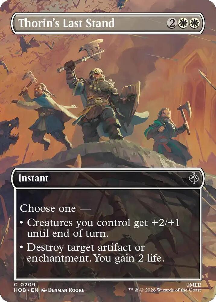 Thorin's Last Stand [Borderless] [Foil] (The Hobbit)(HOB-209)(C)