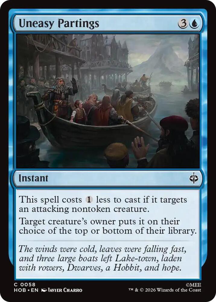 Uneasy Partings (The Hobbit)(HOB-58)(C)