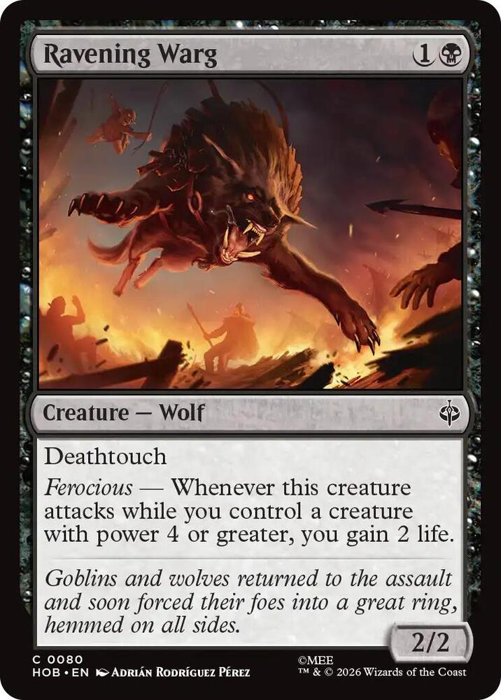 Ravening Warg (The Hobbit)(HOB-80)(C)