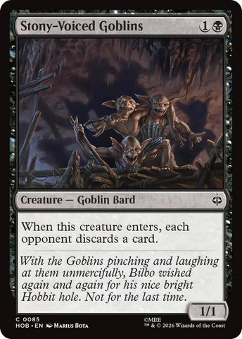 Stony-Voiced Goblins [Foil] (The Hobbit)(HOB-85)(C)