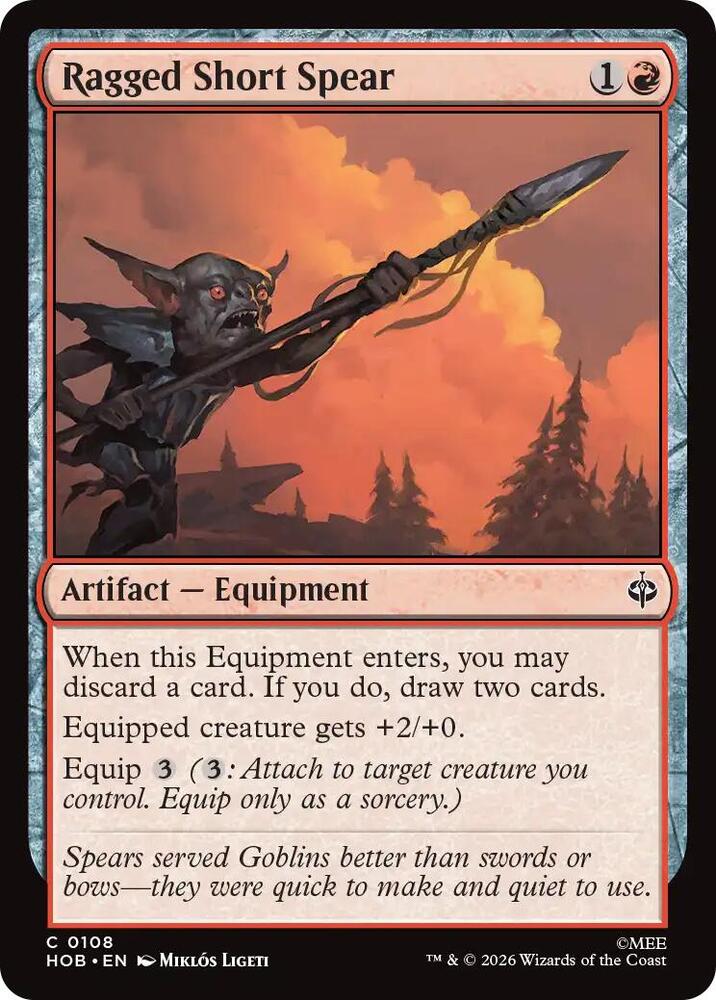 Ragged Short Spear [Foil] (The Hobbit)(HOB-108)(C)