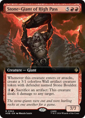 Stone-Giant of High Pass [Extended Art] [Foil] (The Hobbit)(HOB-304)(R)