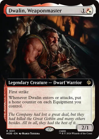 Dwalin, Weaponmaster [Extended Art] [Foil] (The Hobbit)(HOB-311)(R)