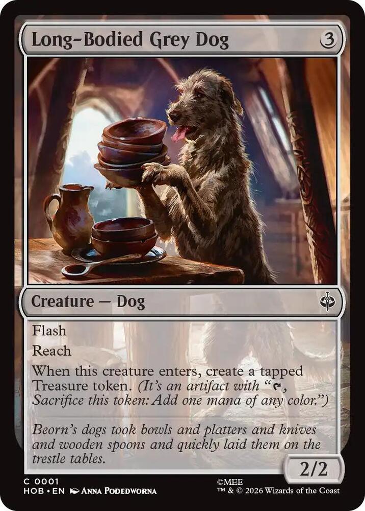 Long-Bodied Grey Dog (The Hobbit)(HOB-1)(C)