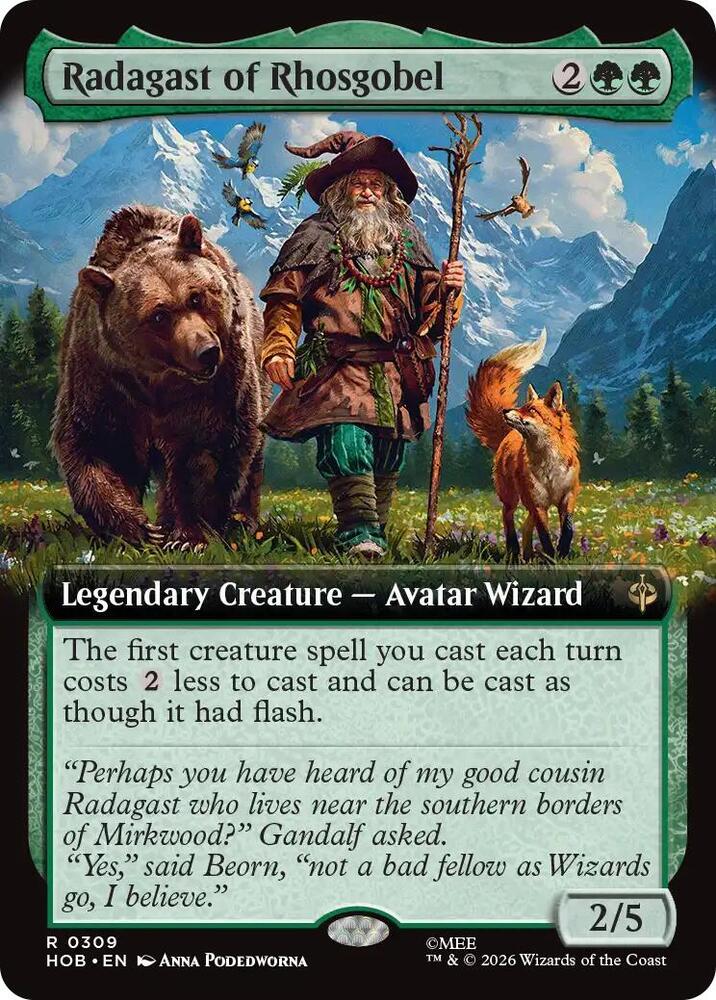 Radagast of Rhosgobel [Extended Art] [Foil] (The Hobbit)(HOB-309)(R)