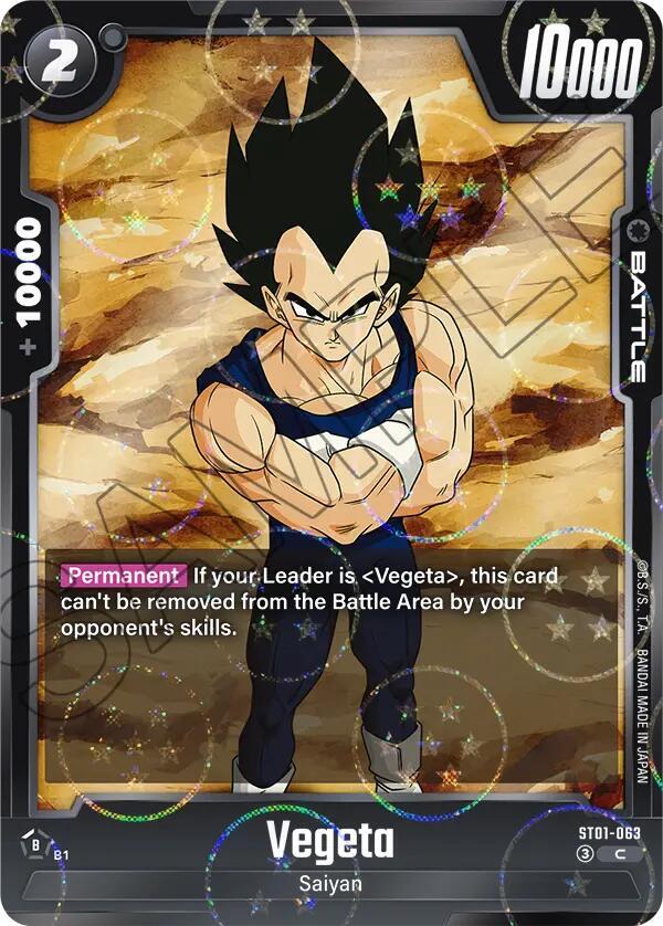 Vegeta [063] (Dragon Ball Pattern) [Foil] (ST01-063)(C)