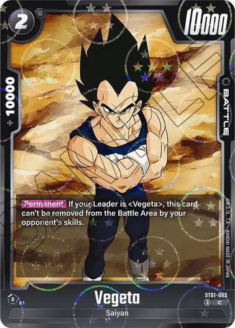 Vegeta [063] (Dragon Ball Pattern) [Foil] (ST01-063)(C)