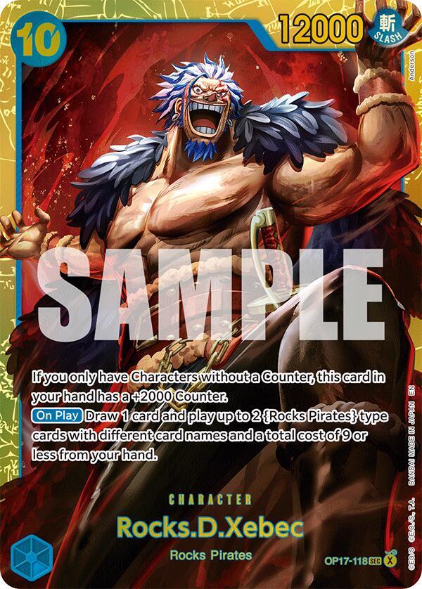 Rocks.D.Xebec (118) [Foil] (The World's Strongest Warriors)(OP17-118)(SEC)