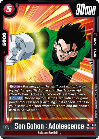 Son Gohan : Adolescence - FB11-016 [Foil] (FB11-016)(R)