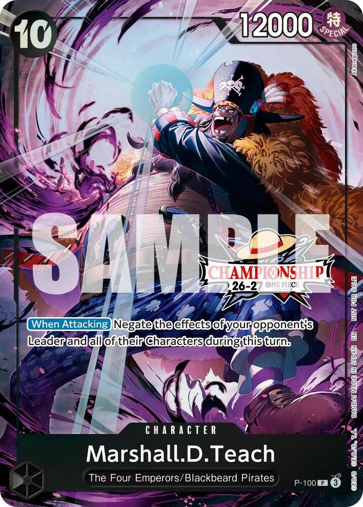 Marshall.D.Teach [CS 26-27 Event Pack] [Foil] (One Piece Promotion Cards)(P-100)(PR)