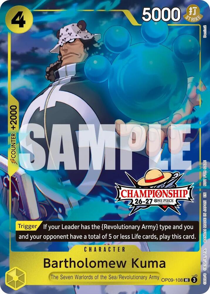 Bartholomew Kuma [CS 26-27 Celebration Pack] [Foil] (One Piece Promotion Cards)(OP09-108)(UC)