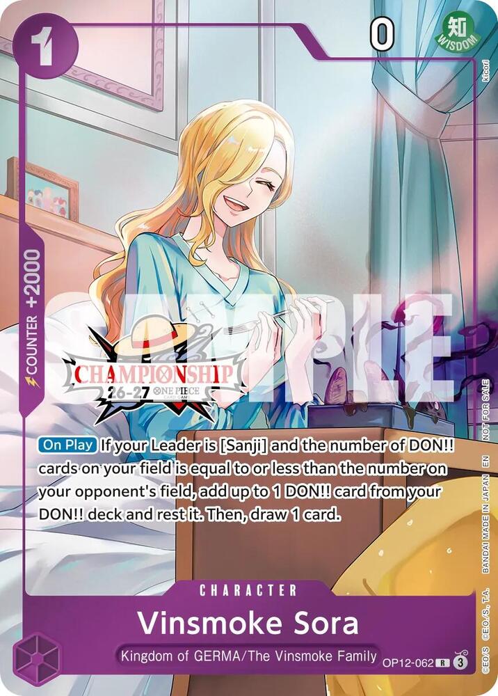 Vinsmoke Sora [CS 26-27 Celebration Pack] [Foil] (One Piece Promotion Cards)(OP12-062)(R)