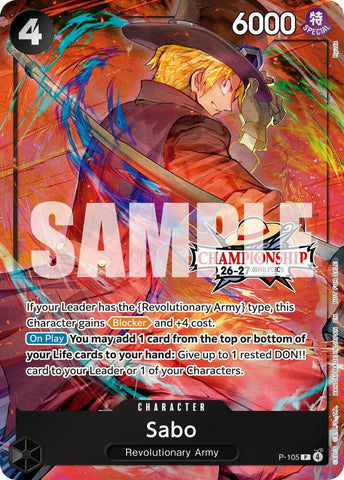 Sabo [CS 26-27 Celebration Pack] [Foil] (One Piece Promotion Cards)(P-105)(PR)