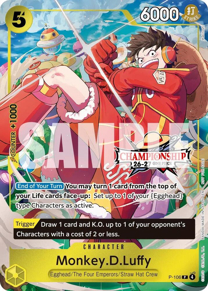 Monkey.D.Luffy [CS 26-27 Celebration Pack] [Foil] (One Piece Promotion Cards)(P-106)(PR)