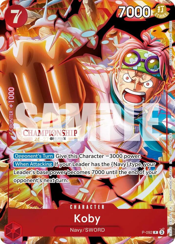 Koby [CS 26-27 Event Pack Finalist Ver.] [Foil] (One Piece Promotion Cards)(P-092)(PR)