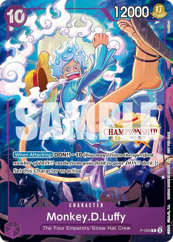 Monkey.D.Luffy [CS 26-27 Event Pack Finalist Ver.] [Foil] (One Piece Promotion Cards)(P-099)(PR)