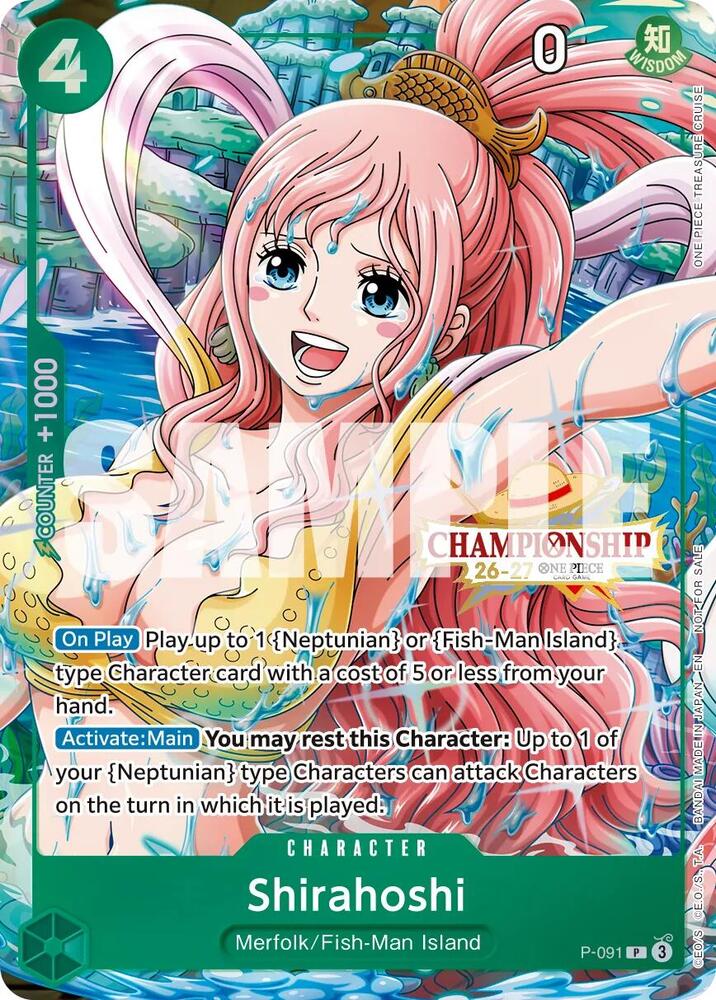 Shirahoshi [CS 26-27 Event Pack Finalist Ver.] [Foil] (One Piece Promotion Cards)(P-091)(PR)