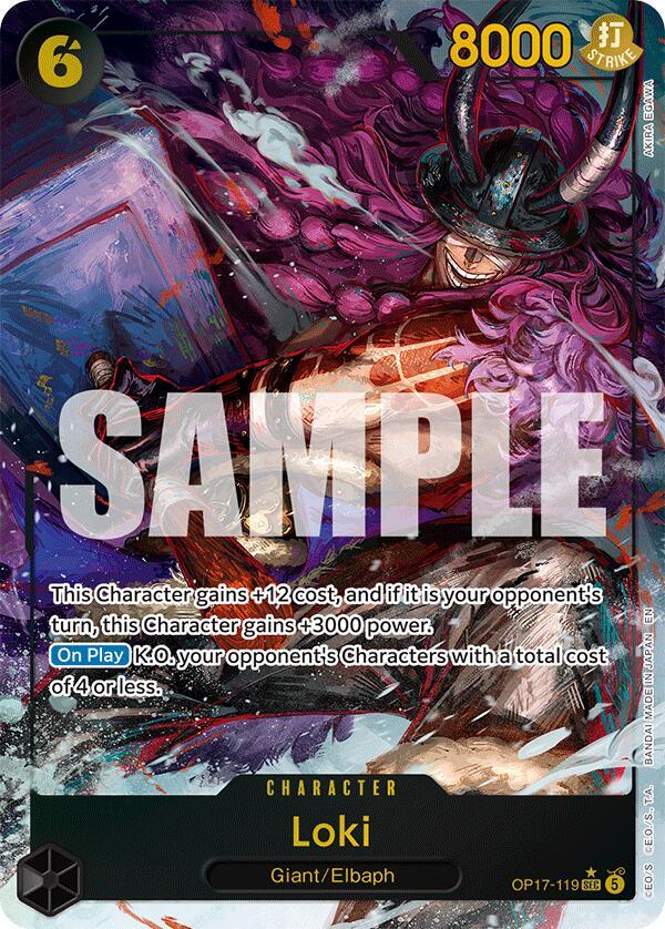 Loki [Alternate Art] [Foil] (The World's Strongest Warriors)(OP17-119)(SEC)