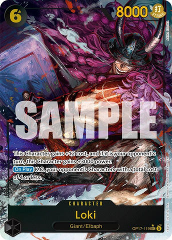 Loki [Alternate Art] [Foil] (The World's Strongest Warriors)(OP17-119)(SEC)