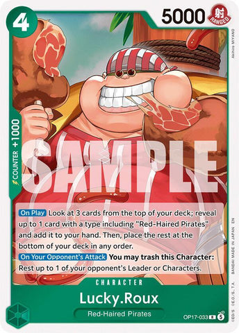 Lucky.Roux [Foil] (The World's Strongest Warriors)(OP17-033)(R)
