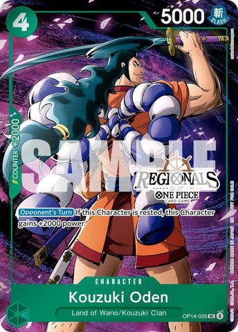 Kouzuki Oden [Regional Participation Pack 2026 Vol.2] [Foil] (One Piece Promotion Cards)(OP14-026)(UC)