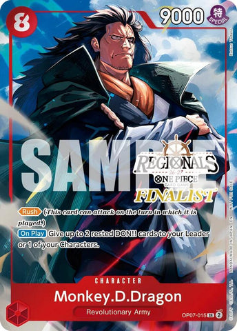 Monkey.D.Dragon [Regionals Finalist Card Set 26-27 Vol.2] [Foil] (One Piece Promotion Cards)(OP07-015)(SR)