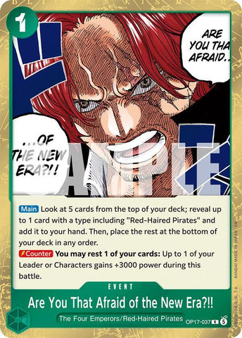 Are You That Afraid of the New Era?! [Foil] (The World's Strongest Warriors)(OP17-037)(R)