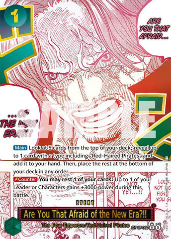 Are You That Afraid of the New Era?! [Alternate Art] [Foil] (The World's Strongest Warriors)(OP17-037)(R)