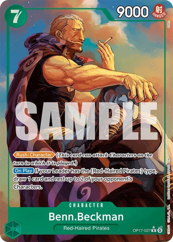 Benn.Beckman [Alternate Art] [Foil] (The World's Strongest Warriors)(OP17-027)(R)