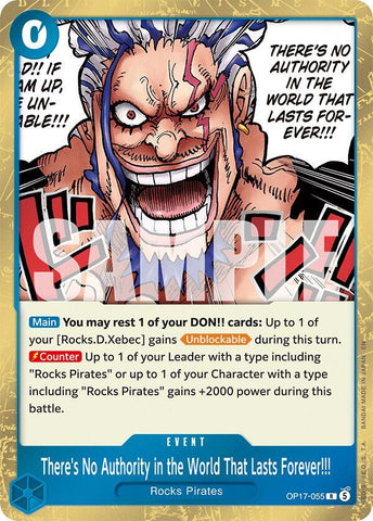 There's No Authority in the World That Lasts Forever!!! [Foil] (The World's Strongest Warriors)(OP17-055)(R)