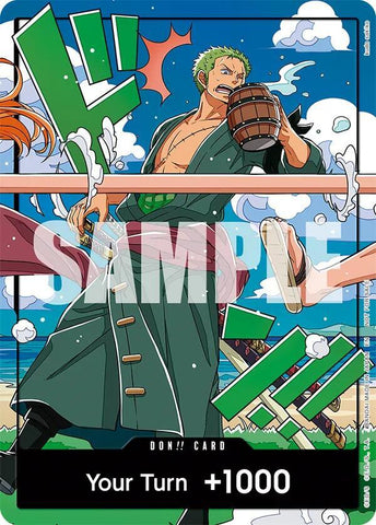 DON!! Card [World United] [Zoro] [Foil] (One Piece Promotion Cards)(DON!!)