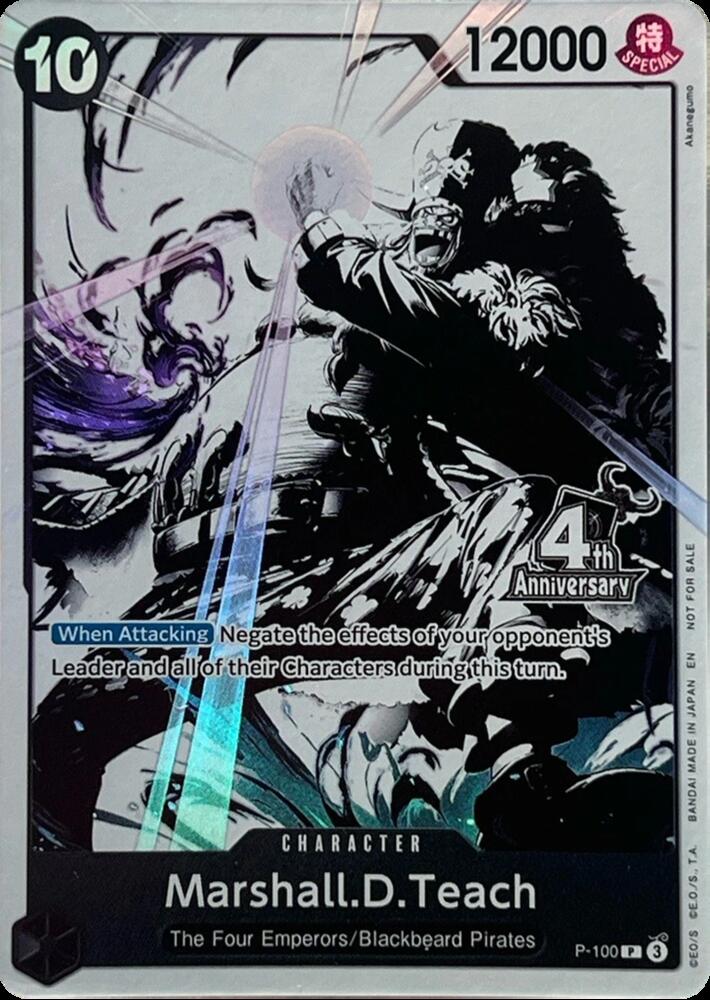 Marshall.D.Teach [4th Anniversary Treasure Campaign Pack] [Foil] (One Piece Promotion Cards)(P-100)(PR)