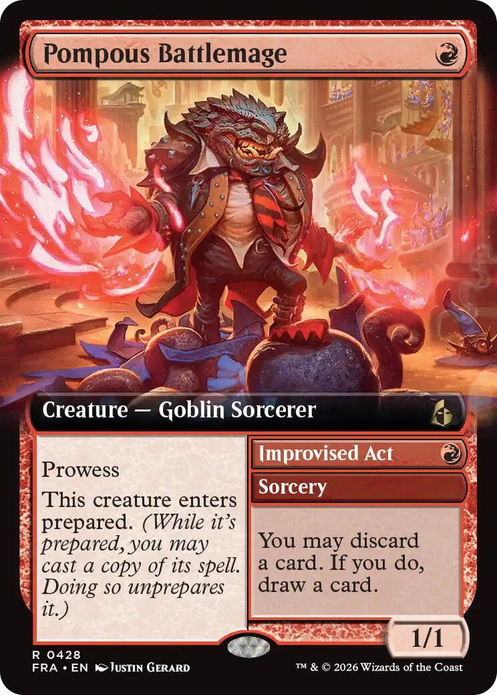 Pompous Battlemage [Extended Art] (Reality Fracture)(FRA-428)(R)