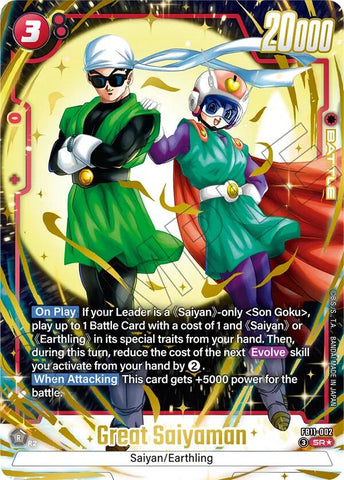 Great Saiyaman [Alternate Art] [Foil] (FB11-002)(SR)
