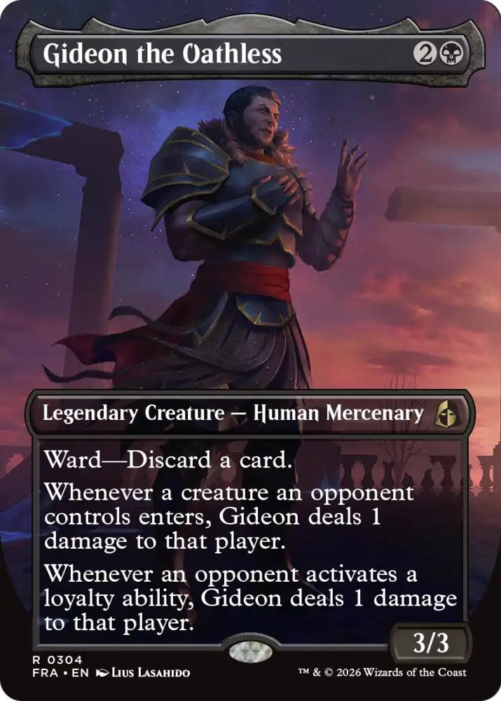 Gideon the Oathless [Borderless] (Reality Fracture)(FRA-304)(R)