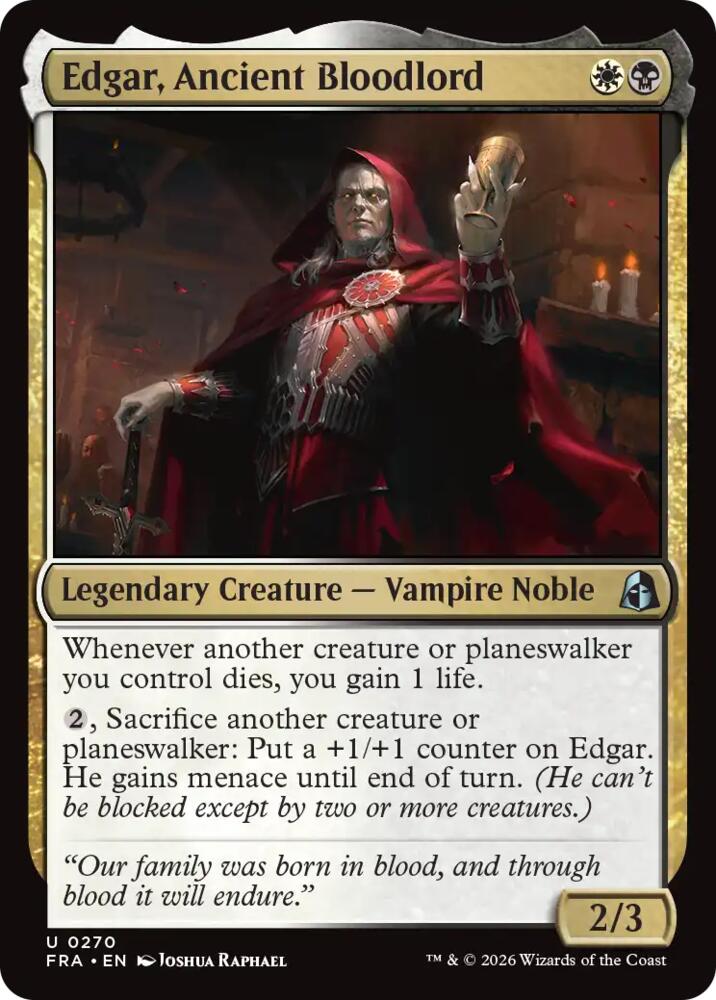 Edgar, Ancient Bloodlord (Reality Fracture)(FRA-270)(U)