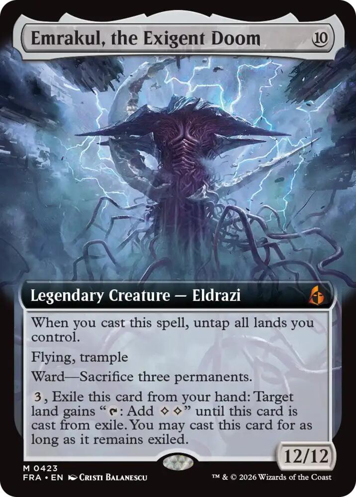 Emrakul, the Exigent Doom [Extended Art] (Reality Fracture)(FRA-423)(M)