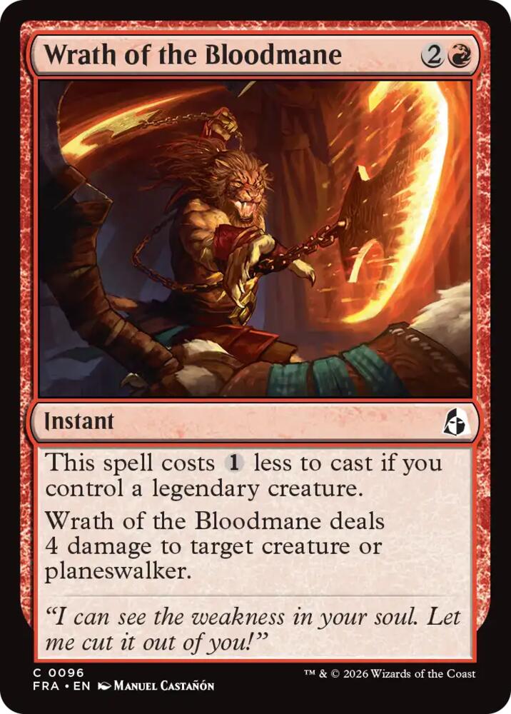 Wrath of the Bloodmane (Reality Fracture)(FRA-96)(C)