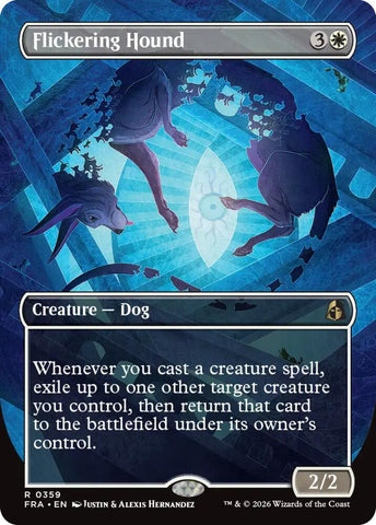 Flickering Hound [Borderless] (Reality Fracture)(FRA-359)(R)