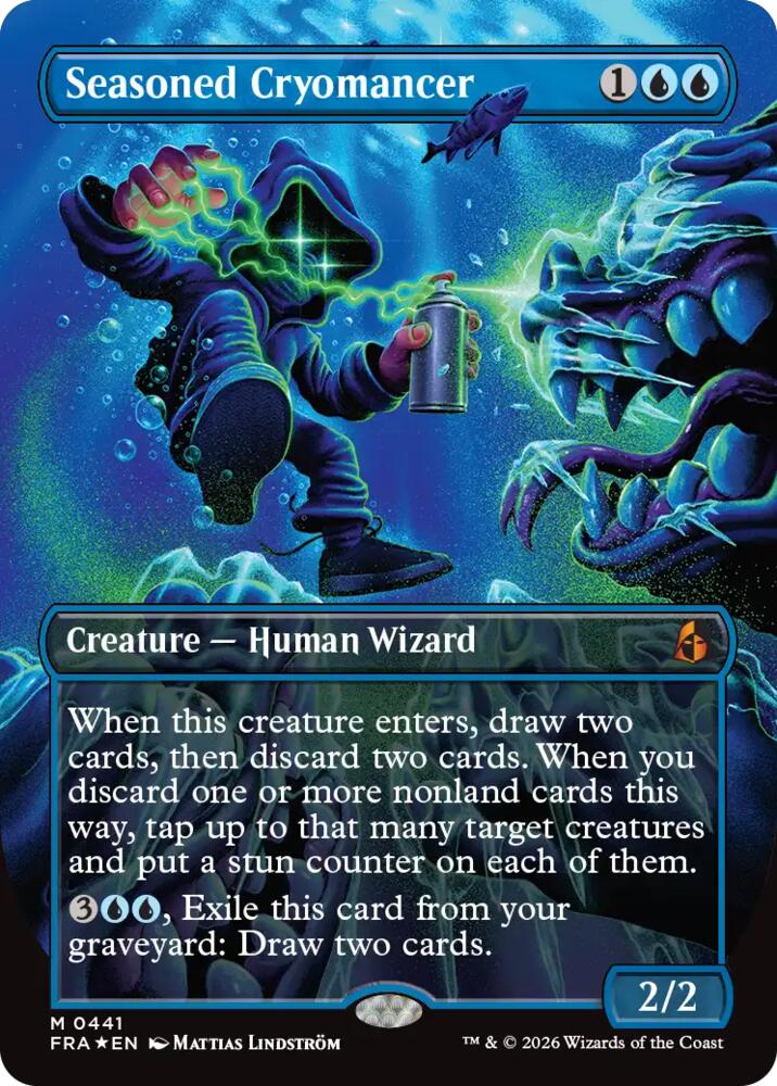 Seasoned Cryomancer [Borderless] (0441) [Foil] (Reality Fracture)(FRA-441)(M)