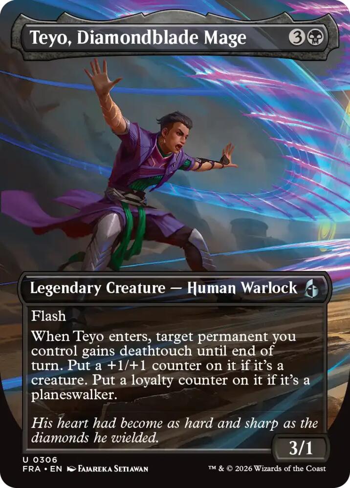 Teyo, Diamondblade Mage [Borderless] (Reality Fracture)(FRA-306)(U)