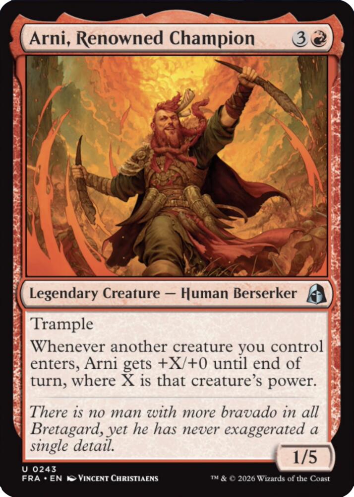 Arni, Renowned Champion (Reality Fracture)(FRA-243)(U)