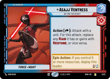 Asajj Ventress - No Time For Regret (Homeworlds)(HMW-1/272)(R)