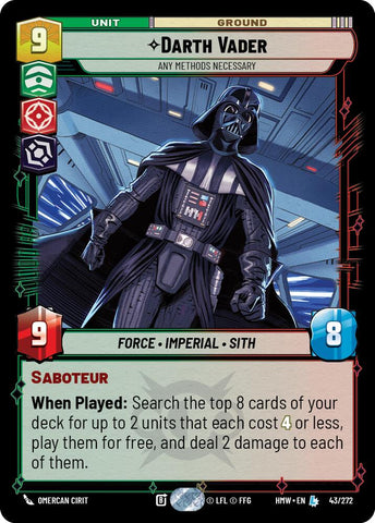Darth Vader - Any Methods Necessary (Homeworlds)(HMW-43/272)(L)