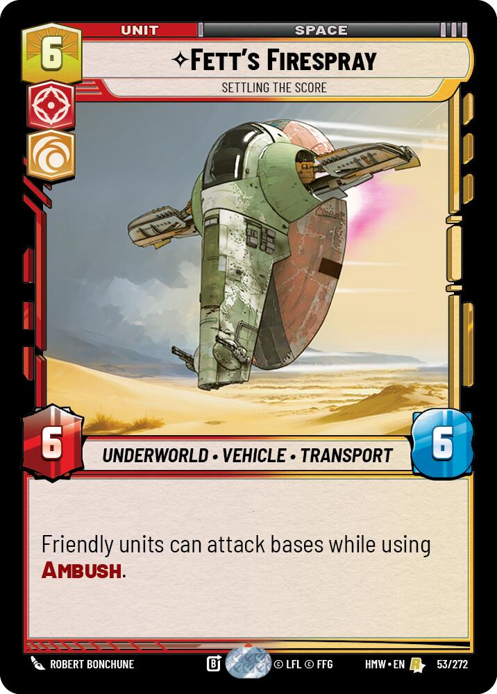Fett's Firespray - Settling the Score (Homeworlds)(HMW-53/272)(R)
