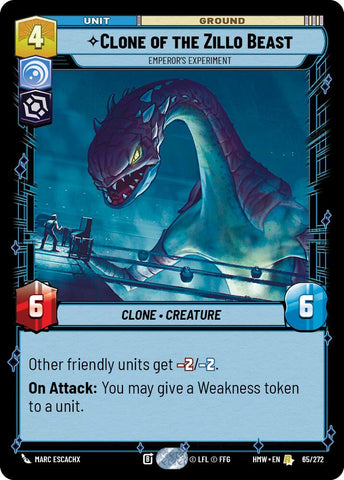 Clone of the Zillo Beast - Emperor's Experiment (Homeworlds)(HMW-65/272)(R)
