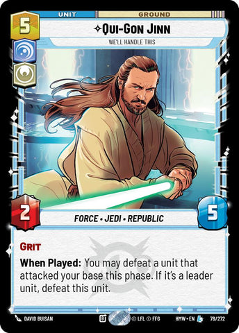 Qui-Gon Jinn - We'll Handle This (Homeworlds)(HMW-78/272)(L)
