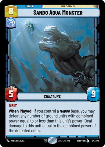 Sando Aqua Monster (Homeworlds)(HMW-94/272)(L)