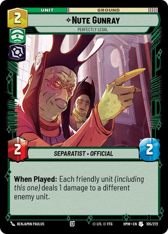 Nute Gunray - Perfectly Legal (Homeworlds)(HMW-105/272)(U)